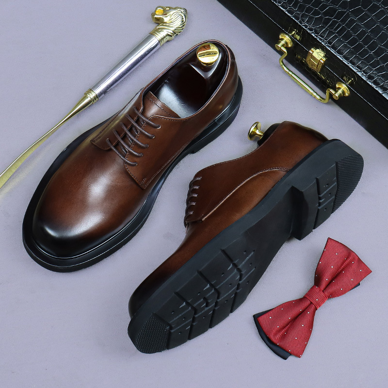 Formal Men Daily Wear Footwear - Sepatu Oxford Derby Kulit Asli Berkualitas