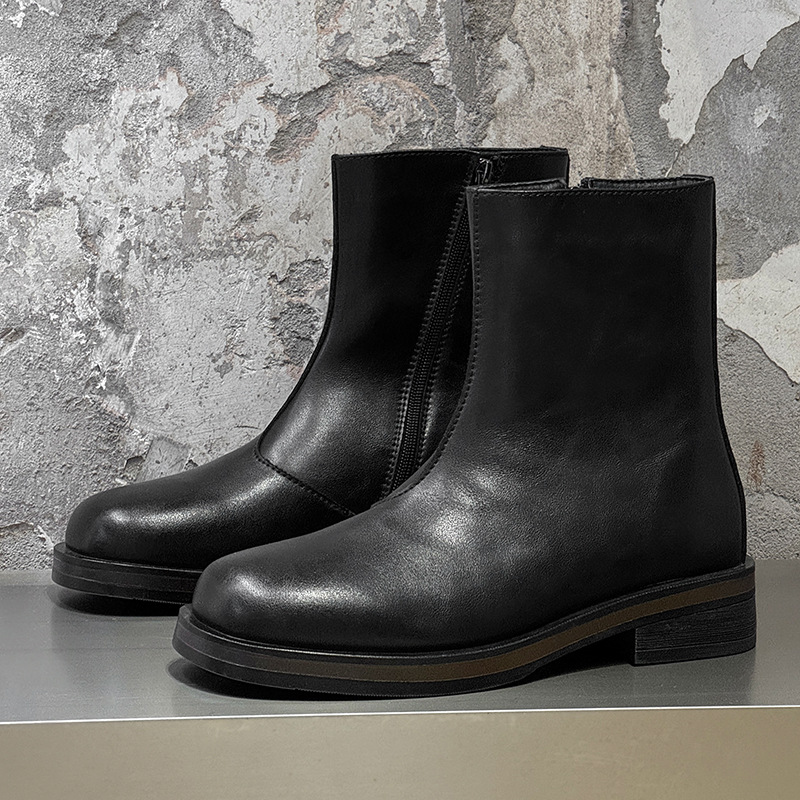 Men Formal Wear With Boots - Sepatu Boots Pria Vintage Mewah Buatan