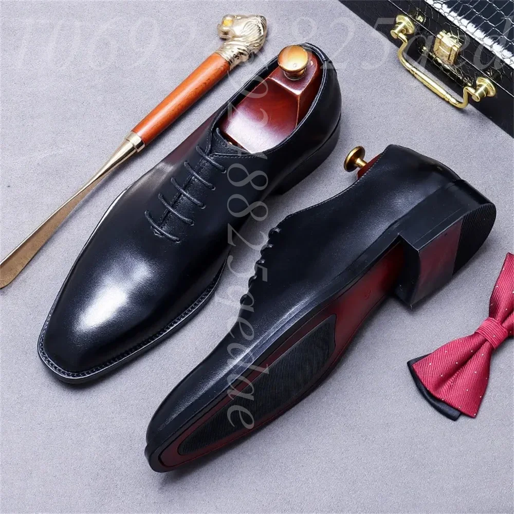 Sepatu Oxford Kulit Coklat Mew - Formal Men Daily Wear Footwear ulasan dan harga