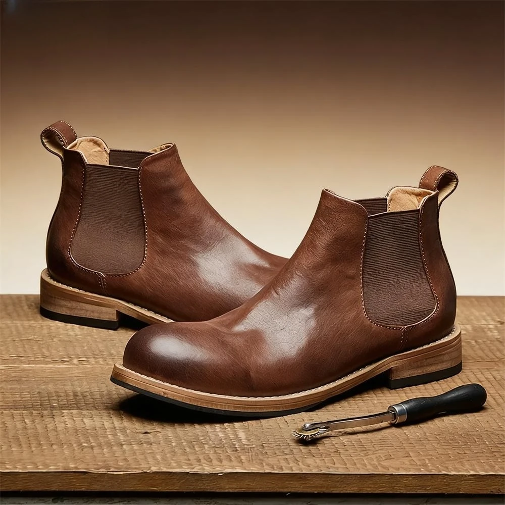 Sepatu Boots Chelsea Pria deng - Formal Men Daily Wear Footwear ulasan dan harga