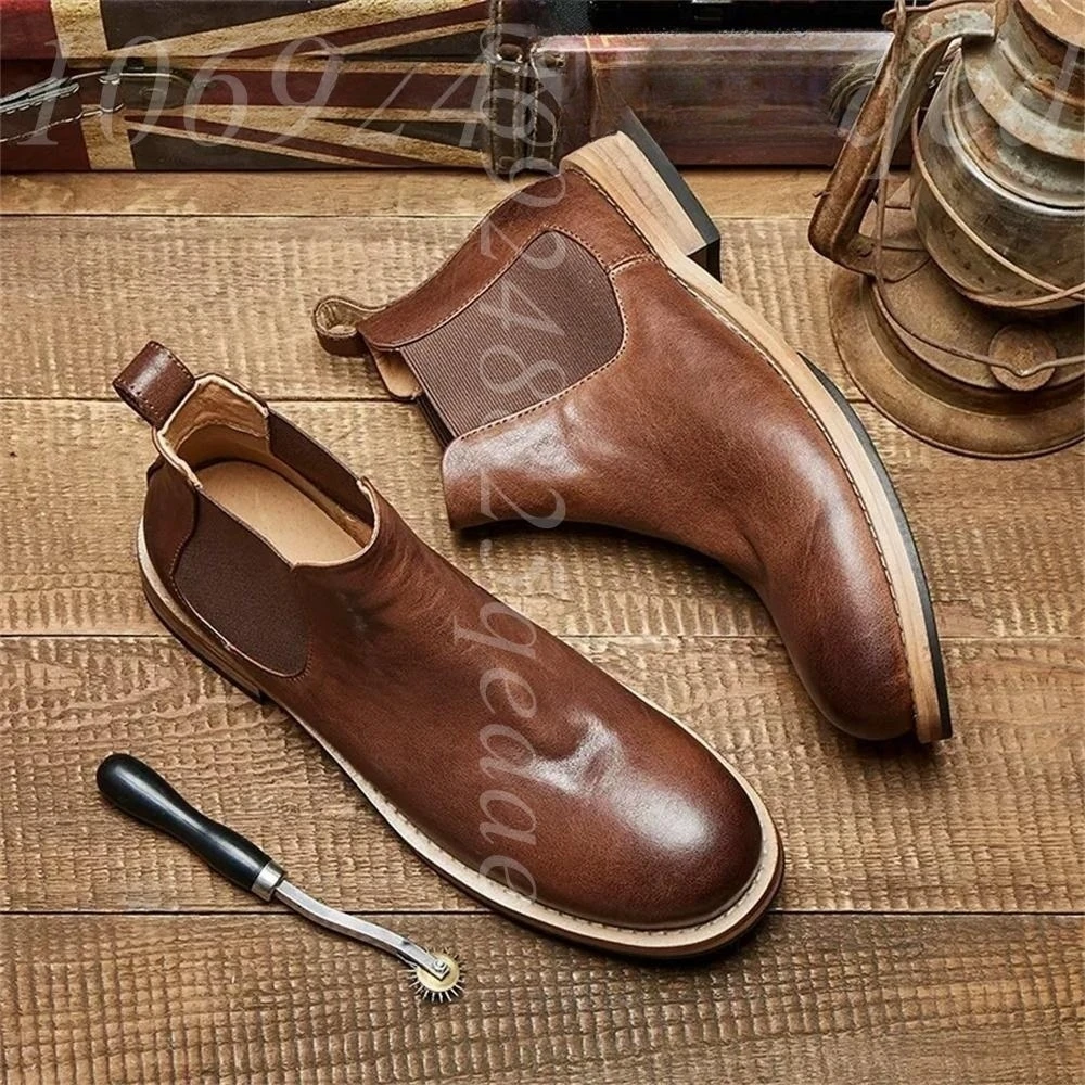 Sepatu Boots Chelsea Pria deng - Formal Men Daily Wear Footwear ulasan dan harga