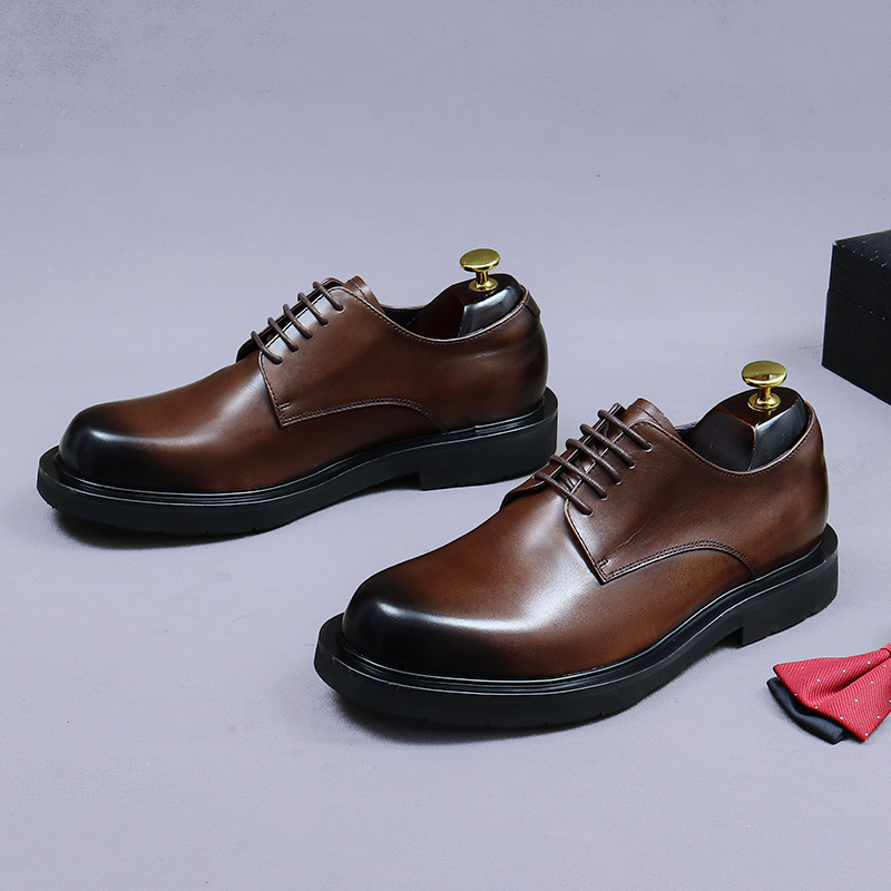 Sepatu Oxford Derby Kulit Asli - Formal Men Daily Wear Footwear ulasan dan harga