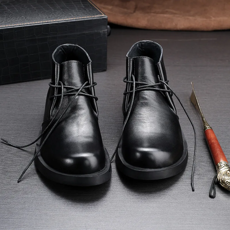 Sepatu Boots Oxford Kulit Sapi - Men Formal Wear With Boots ulasan dan harga