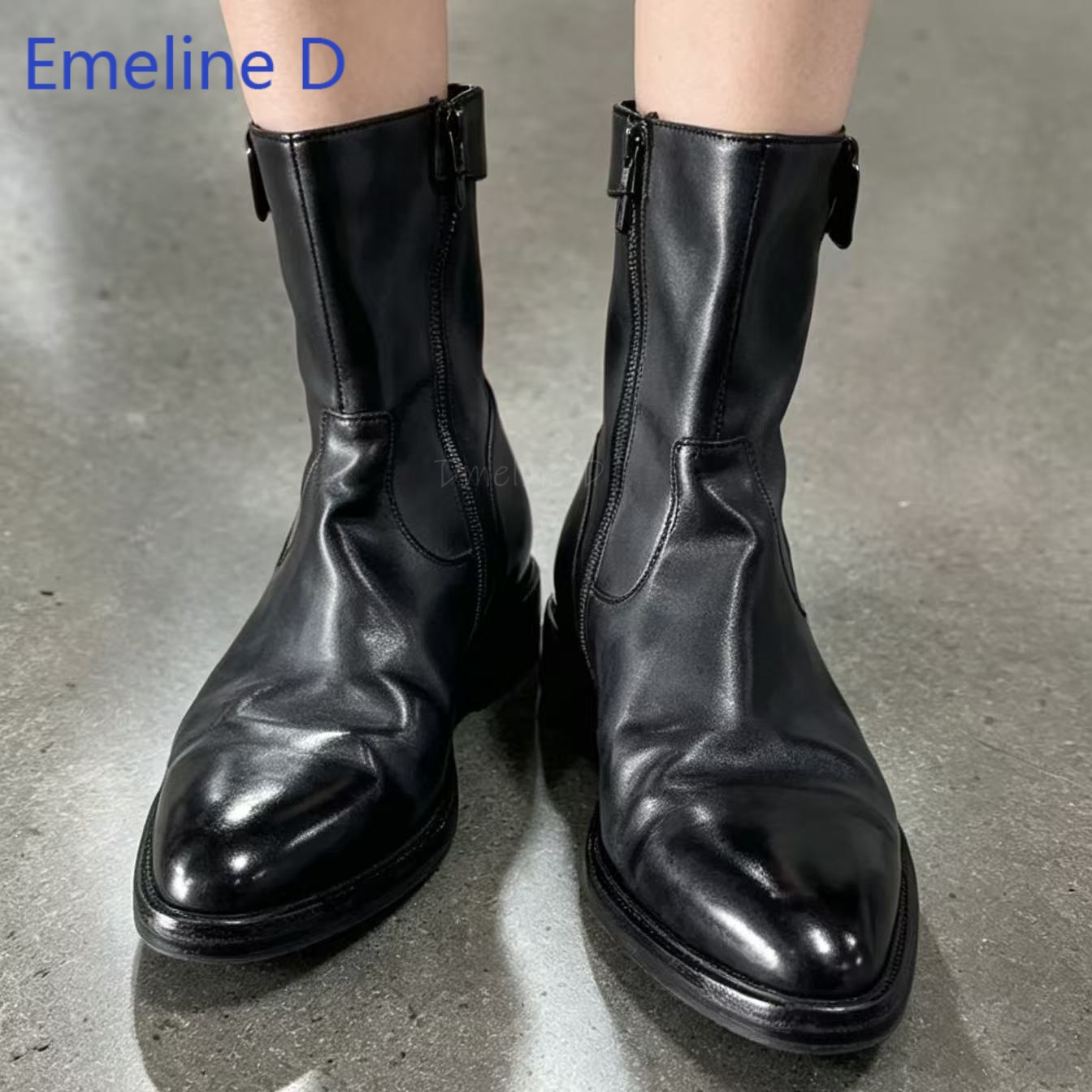 Sepatu Bot Kulit Berkerut Mode - Men Formal Wear With Boots ulasan dan harga