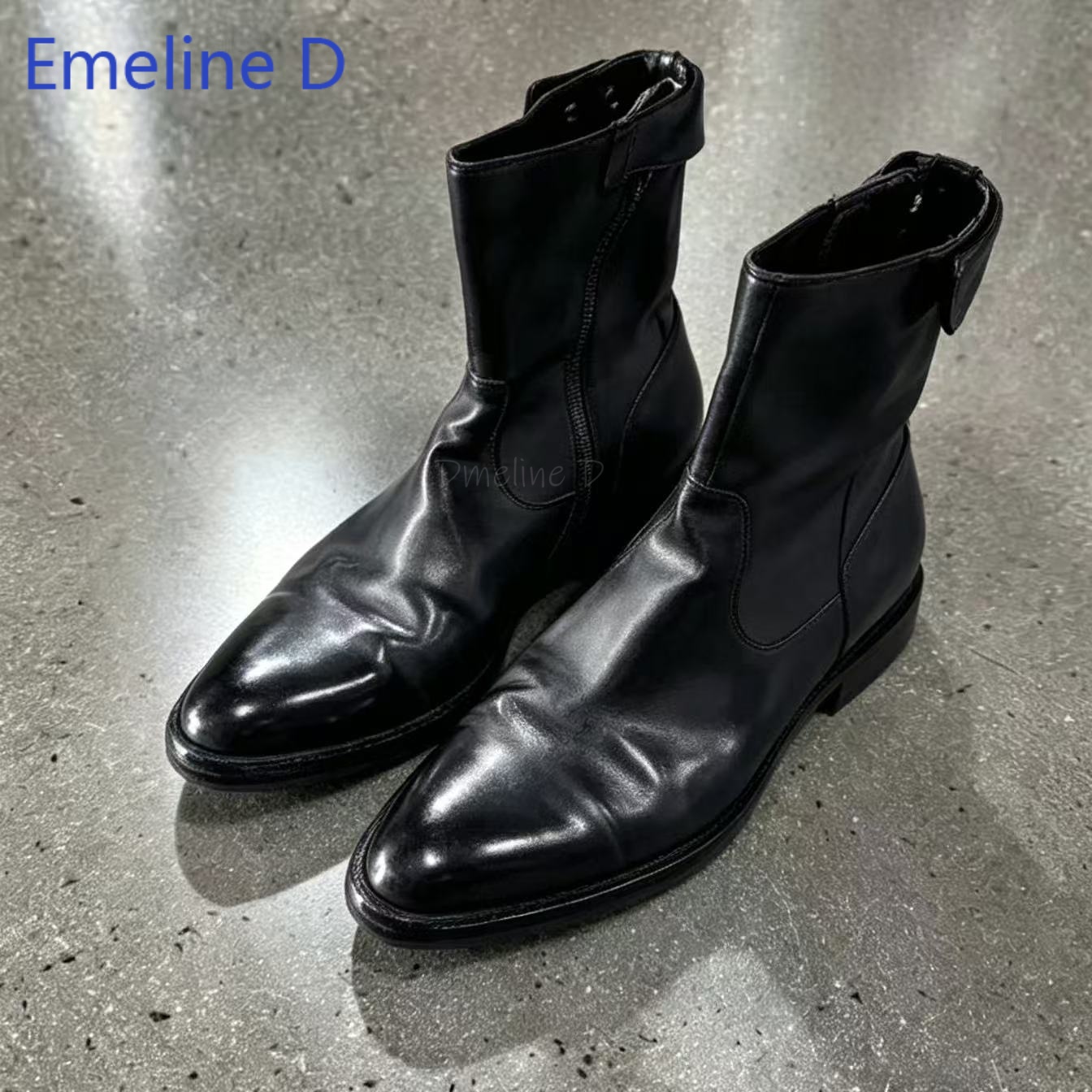 Sepatu Bot Kulit Berkerut Mode - Men Formal Wear With Boots ulasan dan harga
