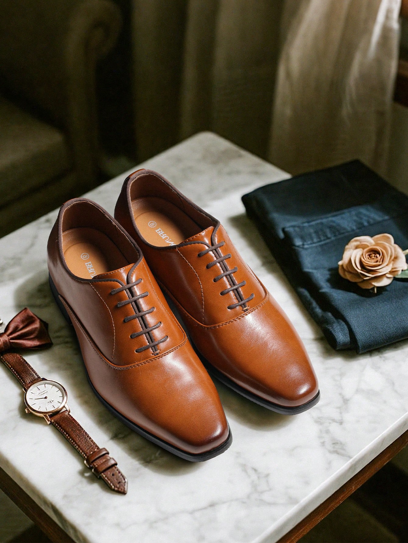 Sepatu Oxford Pria Warna Cokel - Formal Men Daily Wear Footwear ulasan dan harga