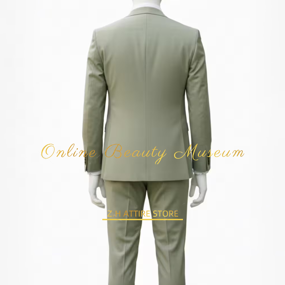 Setelan Jas Pria Warna Hijau S - Men Formal Wear Modern ulasan dan harga