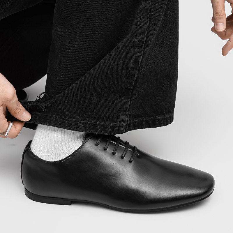 Sepatu Oxford Pria dengan Tali - Formal Men Daily Wear Footwear ulasan dan harga